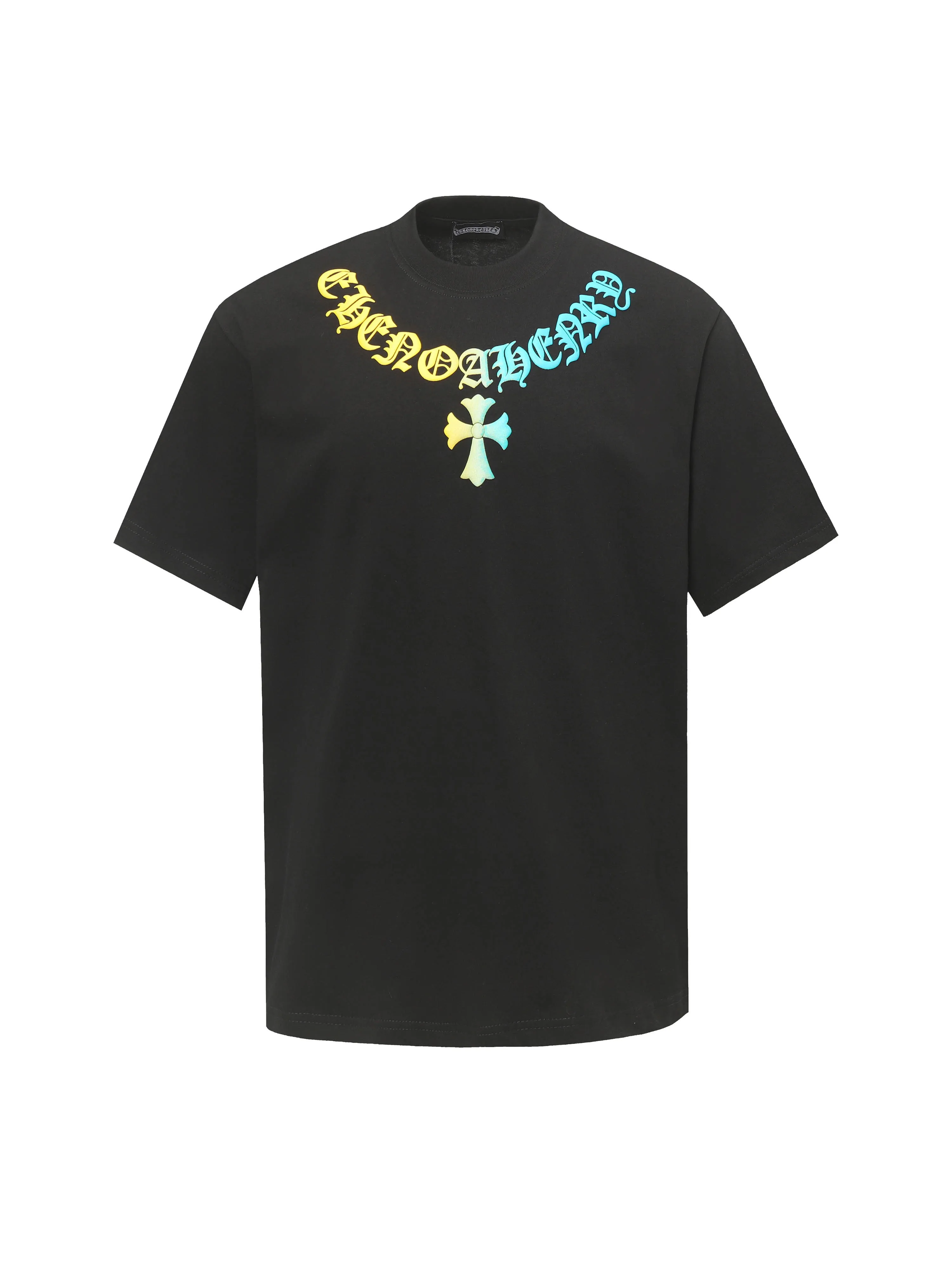 🅿️180 CHROME HEARTS/Chrome Heart CH gradient foam printed short-sleeved T-shirt The fabric is made of 280g heavy combed cotton, customized with 32 count 1*1 threads. The ready-made garments are washed twice. The fabric is comfortable and skin-friendly without any strange feeling. It is custom-dyed fabric with high textile density and good drape. It is not easy to deform. The thick texture and compact spinning process will not affect the breathability of the fabric. The saturation of the color is very high. Imported digital direct-injection printing technology. A versatile and good-looking short sleeve. The loose fit covers the flesh and looks slim. Size: XS-L